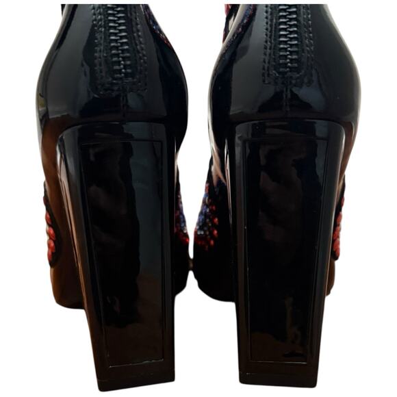 KAT MACONIE Vera Patent Leather Open Toe Embellished Boots Size 36 - Picture 7 of 15